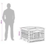 vidaXL 4-panelový psí hrací priestor 177,5 x 154,5 x 112 cm Plast – Obrázok 10