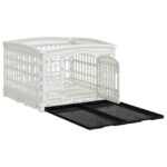 vidaXL 4-panelový psí hrací priestor 177,5 x 154,5 x 112 cm Plast – Obrázok 4