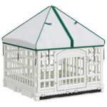 vidaXL 4 panelový psí výbeh s strechou 177,5 x 154,5 x 112 cm Plast – Obrázok 2