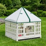 vidaXL 4 panelový psí výbeh s strechou 177,5 x 154,5 x 112 cm Plast – Obrázok 3