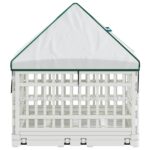 vidaXL 4 panelový psí výbeh s strechou 177,5 x 154,5 x 112 cm Plast – Obrázok 5