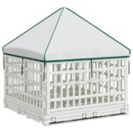 vidaXL 4 panelový psí výbeh s strechou 177,5 x 154,5 x 112 cm Plast – Obrázok 6
