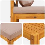vidaXL Rohová sedačka s vankúšmi 100 % polyester Masívne akácie – Obrázok 6