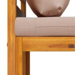vidaXL Rohová sedačka s vankúšmi 100 % polyester Masívne akácie – Obrázok 4
