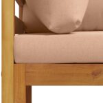 vidaXL Rohová sedačka s vankúšmi 100 % polyester Masívne akácie – Obrázok 5