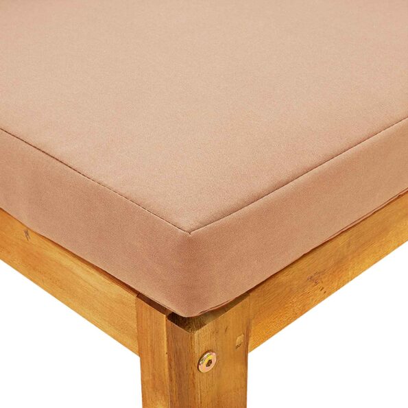 vidaXL Modulárna podnožka s vankúšmi 100 % polyester Masívne akácie – Obrázok 3
