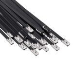 vidaXL Viazací pás na káble 25 ks 4,6 x 450 mm Čierna – Obrázok 2