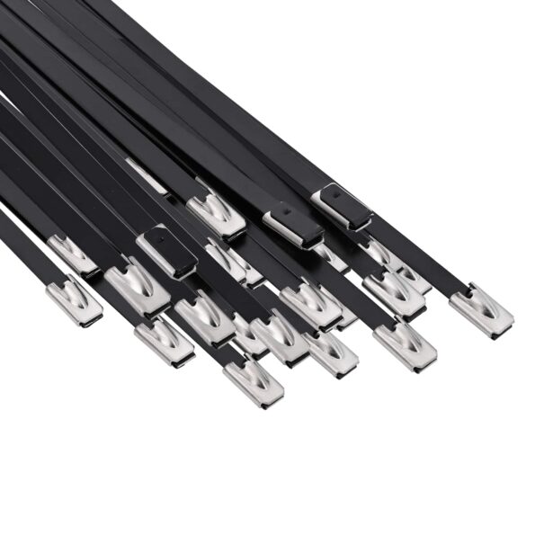 vidaXL Viazací pás na káble 25 ks 4,6 x 450 mm Čierna – Obrázok 2