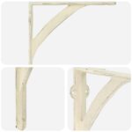vidaXL Nástenné police 2 ks Antická biela 14.5 x 14.5 x 3.5 cm Oceľ – Obrázok 4