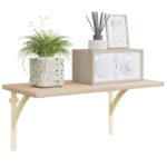 vidaXL Nástenné police 2 ks Antická biela 21 x 21 x 3.5 cm Oceľ – Obrázok 3