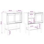 vidaXL Konzolový stôl BILBAO Tmavý karamel 80 x 40 x 95 cm – Obrázok 9