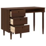 vidaXL Stôl BILBAO Tmavý karamel 114 x 53 x 75 cm – Obrázok 3