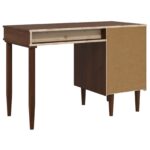 vidaXL Stôl BILBAO Tmavý karamel 114 x 53 x 75 cm – Obrázok 6