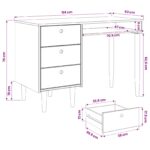 vidaXL Stôl BILBAO Tmavý karamel 114 x 53 x 75 cm – Obrázok 9