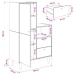 vidaXL Skriňa BILBAO Karamele 100 x 45 x 160 cm – Obrázok 9