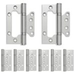 vidaXL Pánt 8 ks 100 x 75 x 13 mm Strieborná Oceľ – Obrázok 2