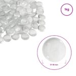 vidaXL Sklenený nugget 17-19 mm Priehľadná Sklo – Obrázok 6