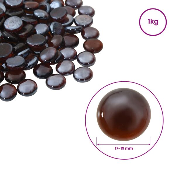 vidaXL Sklenený nugget 17-19 mm Jantárový záblesk Sklo – Obrázok 4