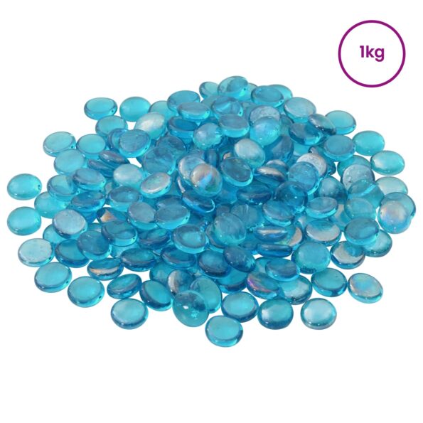 vidaXL Sklenený nugget 17-19 mm Aqua modrá Sklo – Obrázok 2