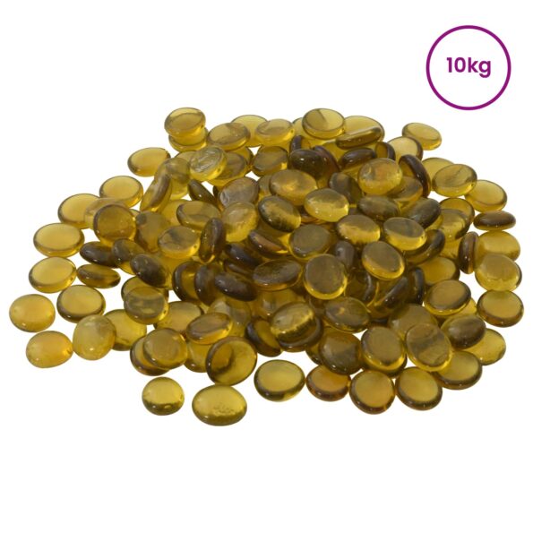 vidaXL Sklenený nugget 17-19 mm Žltá Sklo – Obrázok 2