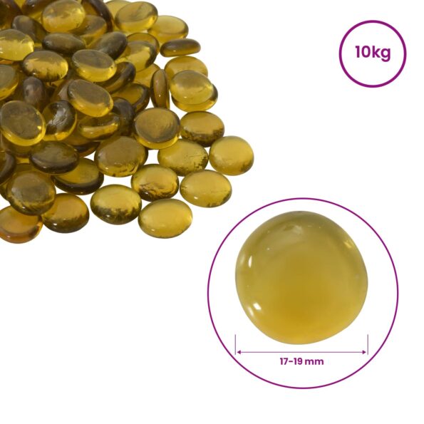 vidaXL Sklenený nugget 17-19 mm Žltá Sklo – Obrázok 4