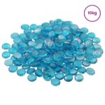 vidaXL Sklenený nugget 17-19 mm Aqua modrá Sklo – Obrázok 2
