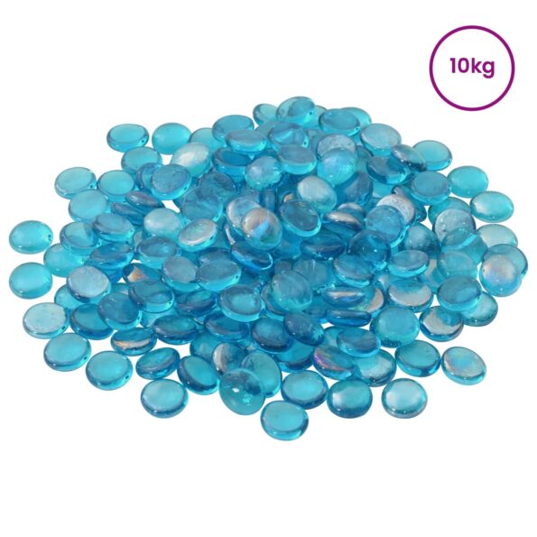 vidaXL Sklenený nugget 17-19 mm Aqua modrá Sklo – Obrázok 2