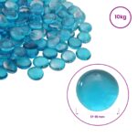 vidaXL Sklenený nugget 17-19 mm Aqua modrá Sklo – Obrázok 4