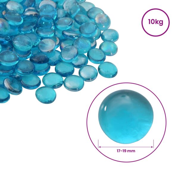 vidaXL Sklenený nugget 17-19 mm Aqua modrá Sklo – Obrázok 4
