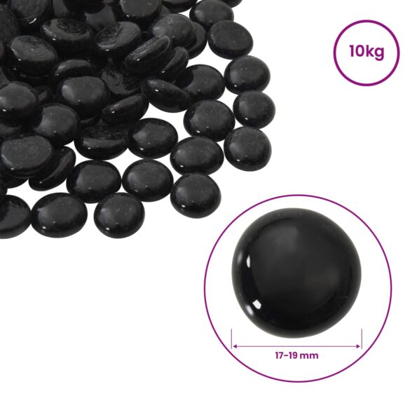 vidaXL Sklenený nugget 17-19 mm Čierna Sklo – Obrázok 4