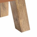 vidaXL lavička 40 x 30 x 45 cm Skutočná koža Hnedá – Obrázok 6