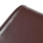 vidaXL lavička 40 x 30 x 45 cm Skutočná koža Tmavohnedá – Obrázok 5