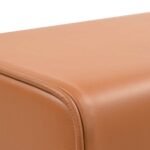 vidaXL lavička 60 x 30 x 45 cm Skutočná koža Hnedá – Obrázok 4