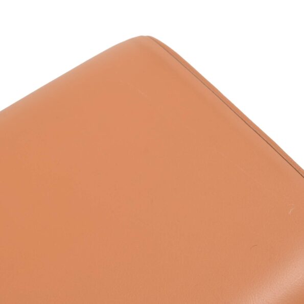 vidaXL lavička 60 x 30 x 45 cm Skutočná koža Hnedá – Obrázok 5