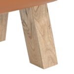 vidaXL lavička 60 x 30 x 45 cm Skutočná koža Hnedá – Obrázok 6