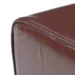 vidaXL lavička 60 x 30 x 45 cm Skutočná koža Tmavohnedá – Obrázok 4