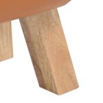 vidaXL lavička 110 x 30 x 45 cm Skutočná koža Hnedá – Obrázok 5