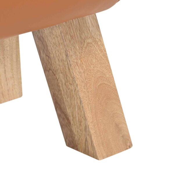vidaXL lavička 110 x 30 x 45 cm Skutočná koža Hnedá – Obrázok 5