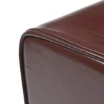 vidaXL lavička 110 x 30 x 45 cm Skutočná koža Tmavohnedá – Obrázok 4