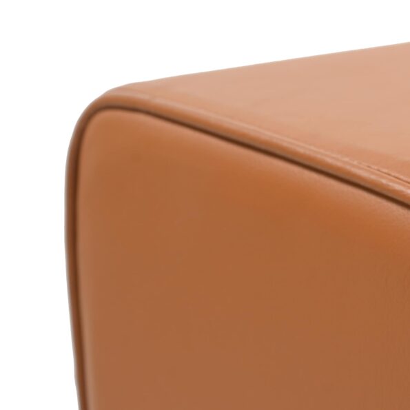 vidaXL lavička Hnedá 110 x 30 x 45 cm Skutočná koža – Obrázok 4