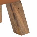 vidaXL lavička Hnedá 110 x 30 x 45 cm Skutočná koža – Obrázok 6