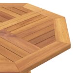 vidaXL Skladací záhradný stôl Prírodná 90 x 90 x 75 cm – Obrázok 7