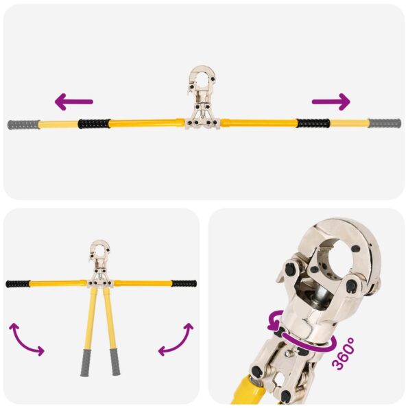 vidaXL Hydraulický nástroj na lisovanie potrubia 2 ks – Obrázok 7