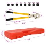 vidaXL Hydraulický nástroj na lisovanie potrubia 2 ks – Obrázok 8