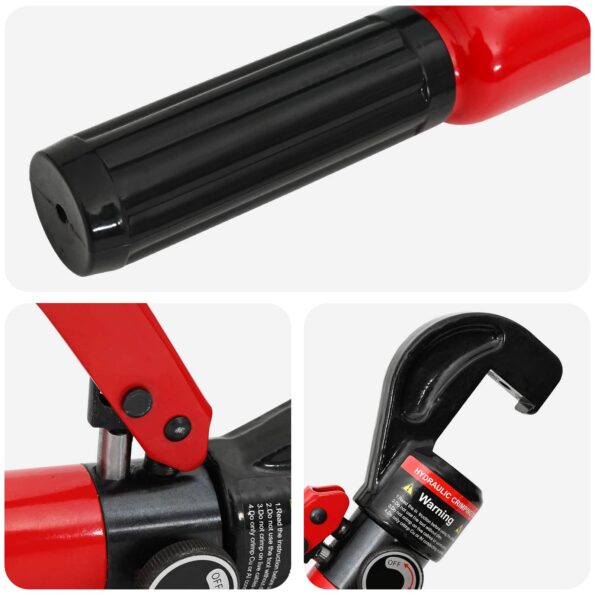vidaXL Hydraulický nástroj na krimpovanie káblov 50 kN 4-70 mm² Oceľ – Obrázok 3