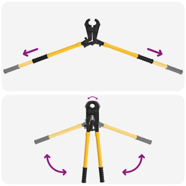 vidaXL Hydraulický nástroj na lisovanie potrubia – Obrázok 7