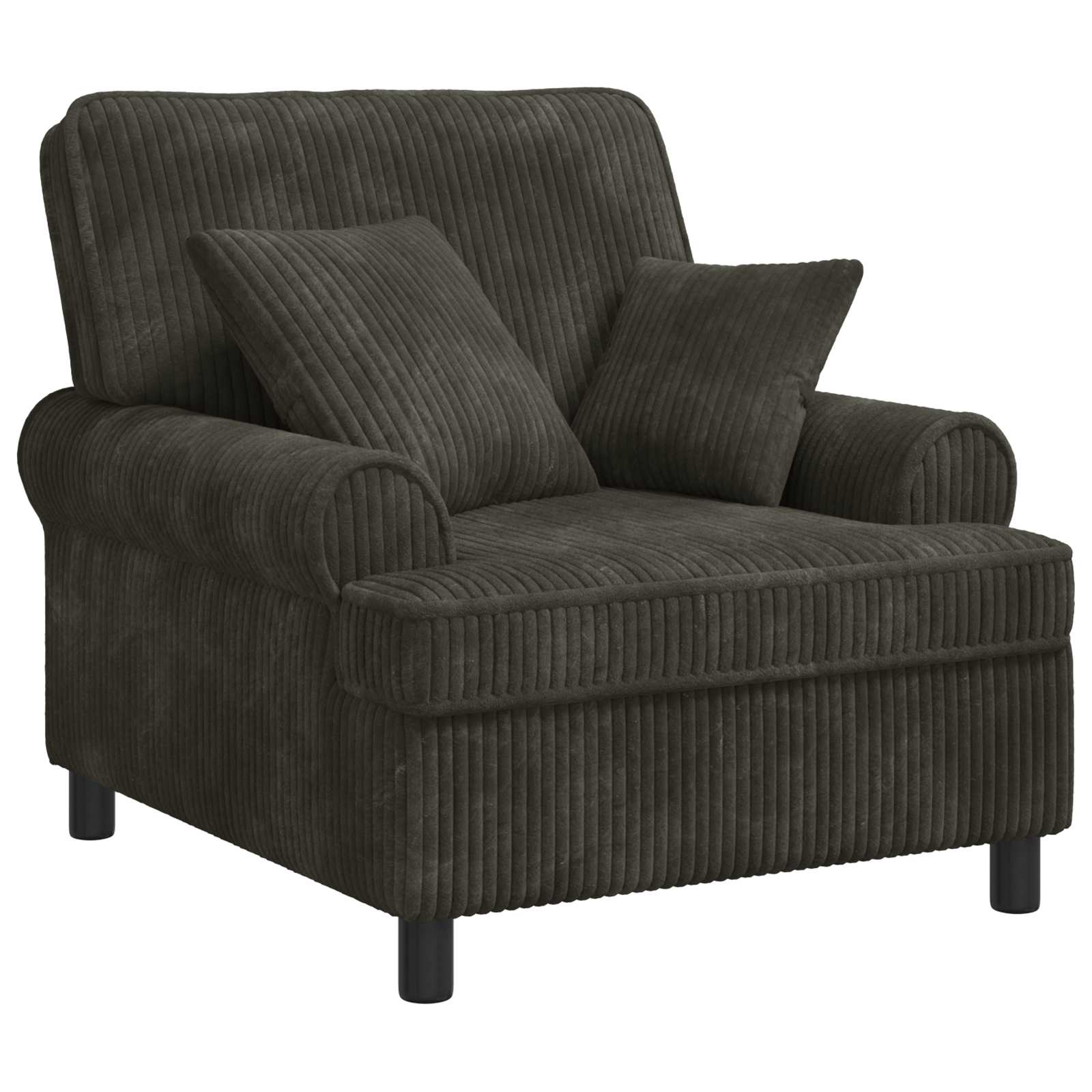 42043479_1.jpg vidaXL XL kreslo s vankúšmi Antracitová Tkanina s 1,5 pruhmi – Obrázok 1