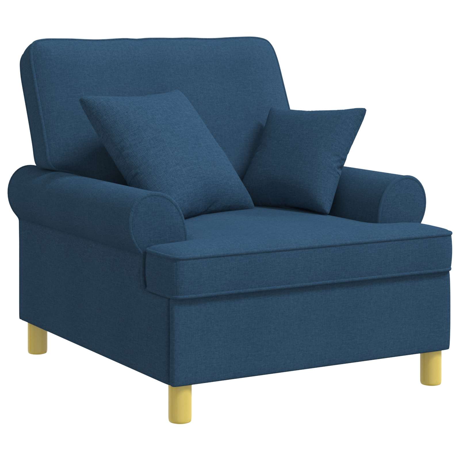 42043491_1.jpg vidaXL XL kreslo s vankúšmi Modrá Látka – Obrázok 1