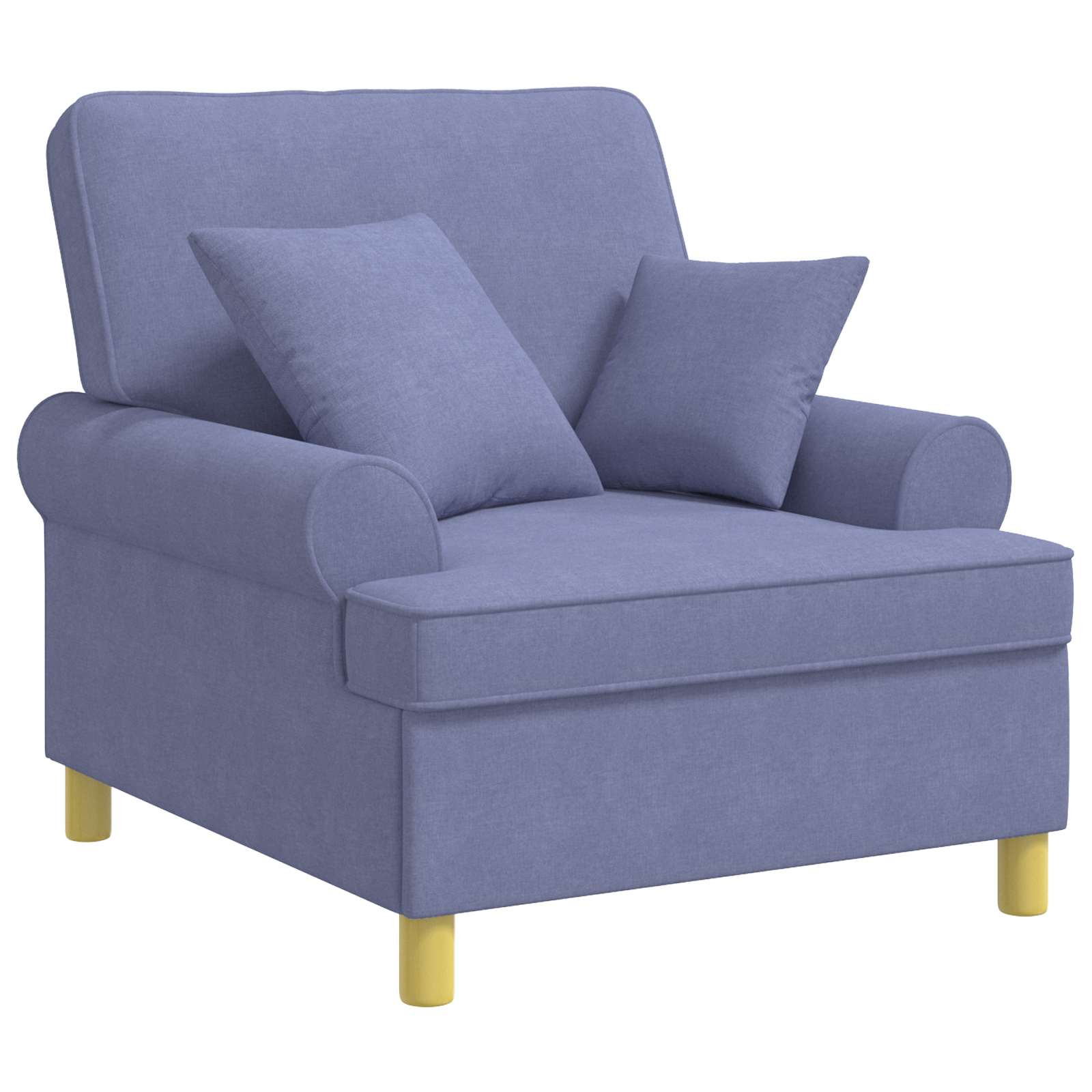 42043495_1.jpg vidaXL XL kreslo s vankúšmi Modrá džínovina Látka – Obrázok 1