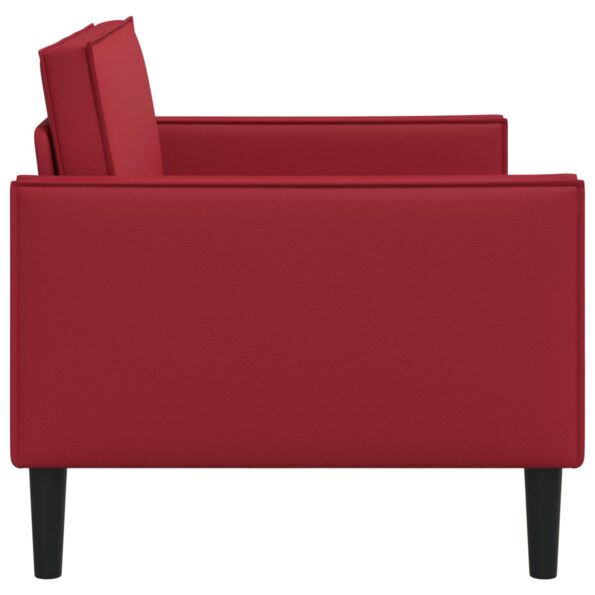 vidaXL XL kreslo Vínovo červená Umelá koža – Obrázok 3